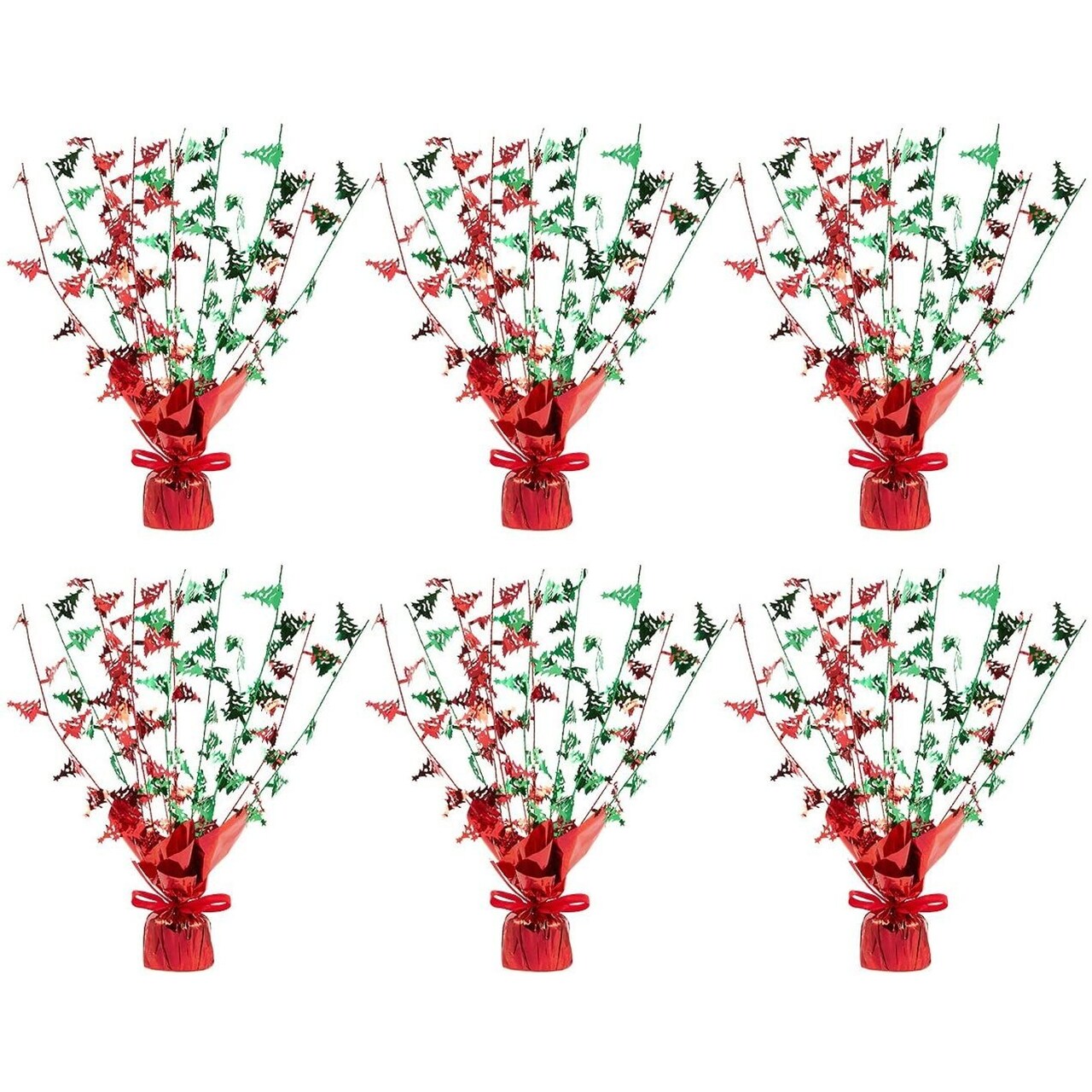 Juvale Center Table Weights - Stable Base for Balloon Centerpiece Stand - Reusable Red Table Weight for Party Decor - Enhances Party Balloon Decoration - Pack of 6, Red, 13.5"x 2.3"x 1.7"